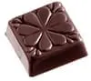 Praliné carré avec motif floral