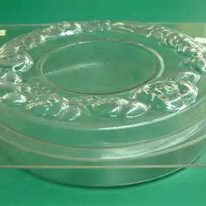 Boîte ronde avec couvercle à fleurs, 175 mm