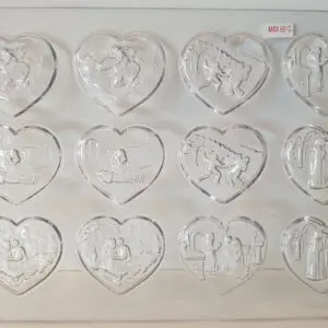 Plaque avec 12 coeurs, 235 mm