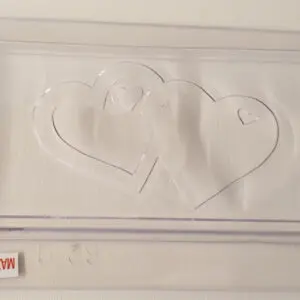 Plaque avec 2 coeurs, 200 mm