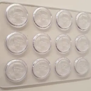 Assiette avec pièce en euro, 40 mm
