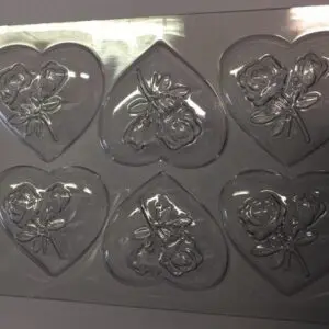 Coeur avec roses, 90 mm