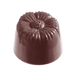 Motif floral praliné rond