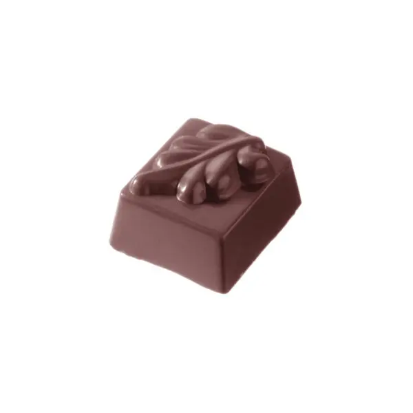 Praliné carré avec motif feuille - image 1