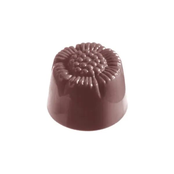 Motif floral praliné rond - image 1