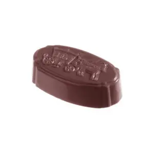 Praline avec inscription cheval et calèche