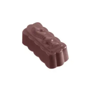 Rechteckige Praline mit Schachfigur