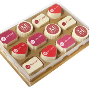 Box for logo chocolates 3 x 4